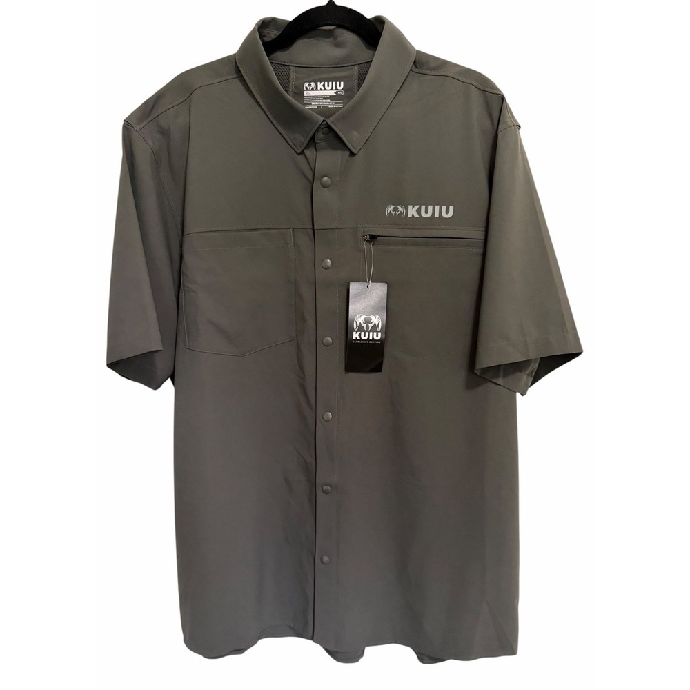 Kuiu Mesa Vented SS Snap Shirt Stone Gray Men's Size XXL